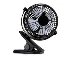 TrifyCore Klappbarer Ventilator Handventilator leise Mini Ventilator mit USB-Datenkabel und wiederaufladbarer Batterie für Tisch, Bett, Camping, Auto, Büro, Haus und im Freien
