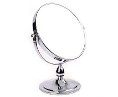 TUKA Standspiegel 7 Fach Vergrößerung, 8 inch Kosmetikspiegel 360° drehbar. Verchromten Schminkspiegel Rasierspiegel Tischspiegel Badzimmerspiegel, Doppelseitig: Normal+ 7X Vergrößerung, TKD3116-7x