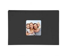 Goldbuch 17 993 - Foto Einsteckalbum Living Black, Fotoalbum für 40 Fotos im Format 10 x 15 cm, Memoalbum mit Bildausschnitt, Fotobuch mit Einband in Leinenoptik, Album zum Einstecken