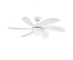 Westinghouse Lighting Turbo Swirl Deckenventilator mit Licht, [Modell/Farbe]:weiß. Flügel weiß 105 cm