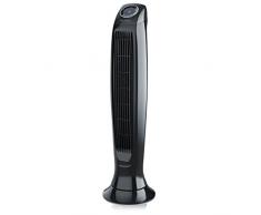 Brandson - Turmventilator mit Fernbedinung - Säulenventilator mit Oszillation - Ventilator 86cm - 60W - 3 Geschwindigkeitsstufen LOW MEDIUM HIGH Timer - LED-Display - leises Betriebsgeräusch - schwarz