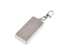 Quantum Abacus Mini-Aschenbecher/Taschenaschenbecher/Reiseaschenbecher - Zinklegierung, Karabiner, gebürstetes Metall, 018 (DE)