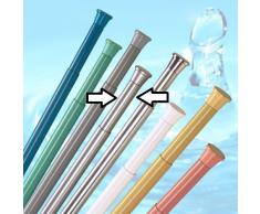 DUSCHVORHANGSTANGE 190 - 300 cm SILBER MATT ** EXTRA LANG ** DUSCHSTANGE KLEMMSTANGE! SPRING SHOWER ROD EXTRA LONG!