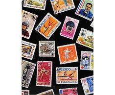 Exacompta 25130E - Briefmarken Einsteckalbum Sport, 16 Seiten, 22,5x30,5cm schwarz
