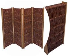 bambus-discount.com Weiden Paravent, Paravent Höhe 120cm x Breite 180cm, 3 teilig - Raumtrenner mobiler Sichtschutz