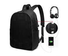 Laptop-Rucksack für Herren und Damen, passend für 43,2 cm (17 Zoll), USB, wasserabweisend, lässiger Tagesrucksack für Arbeit, Reisen, Schule, Uni, Geschäftsreise, Pendeluhr