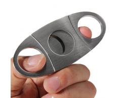 Zigarren Cutter Zigarrenabschneider Zigarrenschneider Stahl 2 Klingen in silber