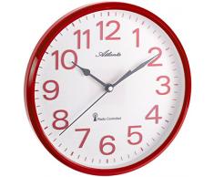 ATLANTA Funkwanduhr Küchenuhr Funkgesteuert 26 cm Rot - 4378-1