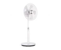Klarstein Clear Stream - Standventilator, Standlüfter, Leistungsaufnahme: 28 Watt, 16 Rotor (41 cm) mit 5 Flügelblättern, WhisperFlow Technologie, 3 Windstufen (Normal, Natur, Schlaf), weiß