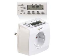 revolt Timer Steckdose: Kompakte digitale Zeitschaltuhr mit LCD-Display, minutengenau (Zeitschaltuhr programmierbar)