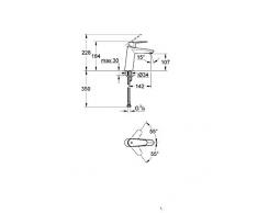GROHE Eurodisc C Einhand-Waschtischbatterie, mittelhoch, glatter Körper, 23449002