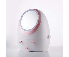 Hzsn Make Up Organizer Drehbar Mit Kosmetikspiegel Für Dresser, Schlafzimmer, Badezimmer