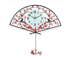 NOSSON Wanduhr Dekor Groß, Pendeluhr Mute Swing Wand Quarzuhr Eisen Chinesische Kunst Home Schlafzimmer Dekorativ