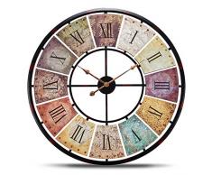 Cander Berlin XXL Vintage Antike Wanduhr TOPISA 80 cm Ø aus hochwertigem Metall