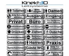 Türschild PVC Hinweisschild "Privat" 160mm x 40mm Silber/Schwarz selbstklebend