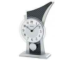 Moderne Tischuhr mit Quartzwerk, batteriebetrieben - Modern Style - AMS -Quartzpendel-Tischuhr 26cm- 1140