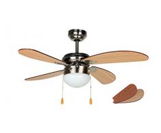 Orbegozo CP 70095 Deckenventilator mit Licht, 4 Blatt, Durchmesser 95 cm, Leistung 55 W und 3 Geschwindigkeitsstufen