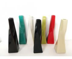 Weiß, Blumenvase, Keramik, gedreht, ca. 25 cm, Ideal für Blumen oder als Geschenk