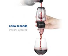 ecooe Wein Dekanter Dekantierer Rotwein Aerator Set Schnellest Ernüchternd Wein Belüfter mit massivem Stand und Reisetasche