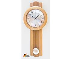 Beauty.Scouts Funkwanduhr Funkuhr Wanduhr Neo aus massiver Buche, diamantgedrehtes Ziffernblatt, 23x63 cm, buche, Uhr, Küche, Wohnzimmer, Diele/Flur, Schlafzimmer