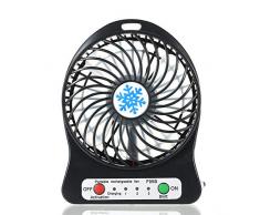 Chirs Mini-Ventilator, tragbar, USB-Ladegerät, Tischventilator, Student Outdoor Sommer Air Cooler Mini Fan, Schwarz