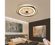 Unsichtbares Fan licht Einstellbar modern LED Deckenventilator mit Beleuchtung Schlafzimmer Fan Deckenleuchte Dimmbar Einfache Wohnzimmer leuchte mit Fernbedienung leise Ventilator fürKinderzimmer62cm