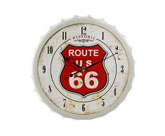 Cepewa Wanduhr Route 66 American Diner 33 cm Retro Vintage Bar Pup Nostalgie USA Deko (1 x Wanduhr Route 66)