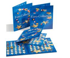 Leuchtturm PRESSO Münzalbum für Euromünzen | Band 1 + 2 im Set | Aufbewahrung für Kursmünzensatz aus Deutschland, Portugal, Spanien & viele andere Euro-Länder