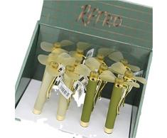 CHYK Kreative kleine frische Mini-Ventilator Stift Kunststoff Fan Blatt Schreiben mit Batterie Students 12 Fan Pens,Green