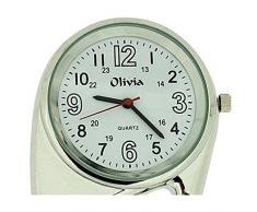 OLIVIA Clip Arzt-, Krankenschwesteruhr, silberfarben TOC85
