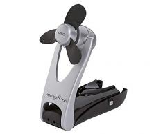 Cilio Miniventilator, Kunststoff, Silber, 5,3 x 5,3 x 11,5 cm