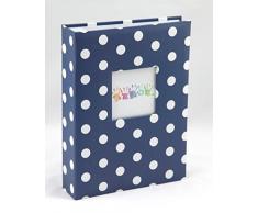 Ideal Dots Fotoalbum für 200 Fotos in 10x15 cm Einsteck Foto Album Memoalbum: Farbe: Blau