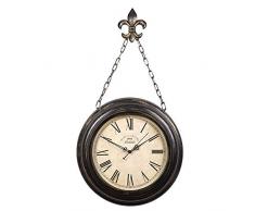 LISHIDA Barocke Vintage Wanduhr Nicht Ticken Wanduhr stumm Wanduhr römischen Ziffern Quarzuhr Stille Wanduhr Wohnzimmer Küche Schlafzimmer Büro Dekoration Uhr 43CM,B