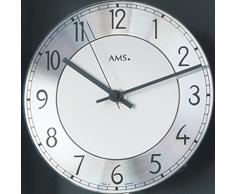 Unbekannt Funk-Pendeluhr Wanduhr Funk Pendel Holzgehäuse schwarz mit Aluminium kombiniert