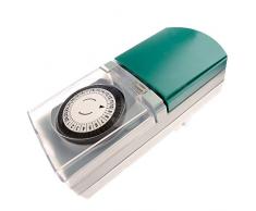 Zeitschaltuhr Aussenbereich mechanisch 1 Stück – Zuverlässig und komfortabel in Haus und Garten - Analoge Outdoor Zeitschaltuhr IP44 - Einfache Bedienung, drehen und fertig