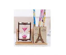 SHENGSHIHUIZHONG Sanduhr, eine dekorative Tisch-Sanduhr aus hochwertigem Holz und Glas, kann als Geschenk verwendet Werden (Vier Stile zur Auswahl, 13,5 * 5 * 9cm) (Style : Style1)