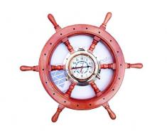 Polystone polierte nautische Messing Bullauge Uhr Schiff Rad | Piraten Ozean Home Decor Geschenk | Londoner Seezeit | Nagina International (60 Zoll)