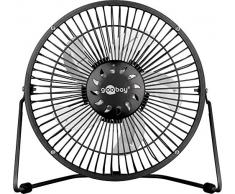 Goobay 62061 8 Zoll USB Ventilator für den Schreibtisch sorgt für frischen Wind am Schreibtisch, schwarz