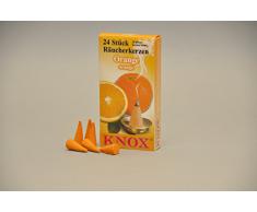 Knox Räucherkerzen / Räucherkegel - Orange - 24 Stück / Pkg. (1, Orange)
