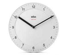 Braun Klassische Funkwanduhr für die Mitteleuropäische Zeitzone (MEZ/GMT+1) mit ruhigem Uhrwerk, leicht lesbarem Zifferblatt mit 20 cm Durchmesser in Weiß, Modell BC06W-DCF