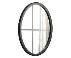Ovaler Spiegel Holzwandspiegel Nordic White Badezimmer Dekoratives Make-up Rasieren Ankleiden Schlafzimmer Wohnzimmer (19,7 x 13,7 Zoll, 22,8 x 17 Zoll, 26 x 20 Zoll)