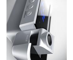 Brandson - FM Radiowecker/Projektionswecker/digitaler Wecker | 180° Flip-Projektionsanzeige | LED-Display 4,7 | Modell 2018/angepasstes Display