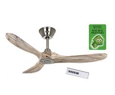 CasaFan Deckenventilator Eco Genuino 122 Ventilator, Chrom gebürstet