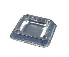 PAPSTAR Alu-Aschenbecher/14580 12,5x12,5cm silber Aluminium 70my Inh.10