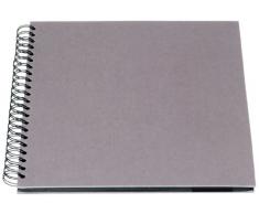 Rössler Papier 1329452497 - S.O.H.O. Wire-O-Fotoalbum, 60 Seiten, Größe: 29 x 29 cm, taupe