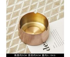 PAXF Aschenbecher/Edelstahl Windaschenbecher/Edelstahlaschenbecher/Groß Metall Tisch Ascher Für Garten Terrasse Balkon, Draußen Und Innen@Roségold