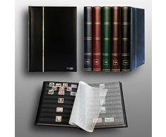 Prophila Leuchtturm 60 schwarze Seiten Briefmarkenalbum Einsteckbuch schwarzer Einband