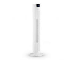 Klarstein Skyscraper 2G - Säulenventilator 40W Luftdurchsatz 820 m³/h Oszillation, Fernbedienung Timer, 3 Geschwindigkeitsstufe, Touch-Bedienfeld, leise, platzsparendes Turm-Design, weiß
