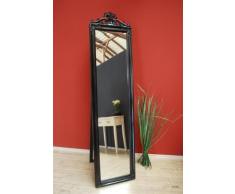 Standspiegel Spiegel antik schwarz hochglanz barock Landhaus 180 cm hoch