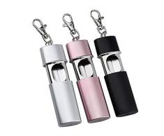 HENTEK 3 STK Taschenaschenbecher Geruchsdicht Zigaretten Taschenascher Tragbarer Aschenbecher Mini Reiseaschenbecher Outdoor Aschenbecher